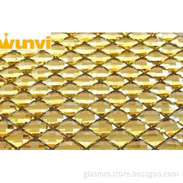 customized Glitter beveled mirror mosaic tiles , Swimming P